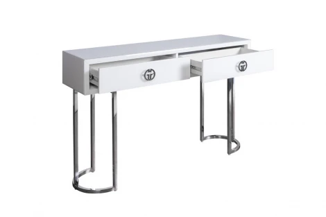 KFG16702 Консоль GD 2 ящика белая 120*30*78см Garda Decor