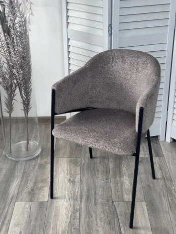 Стул ДИЛЛ, цвет Lana 30 коричневый, ткань / черный каркас M-City 64485