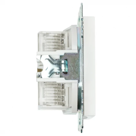 Розетка Ethernet RJ-45 двойная (белый) Stekker Катрин 50003
