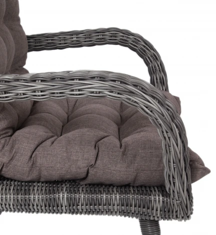 Кресло плетеное с подушками, цвет графит 4SIS Толедо YH-C1910W graphite