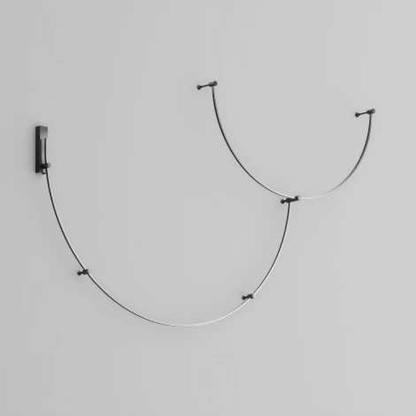 Шинопровод круглый из полукругов 1800мм Flarity черный Maytoni Busbar trunkings Flarity TRX154-2SR-D1800-B