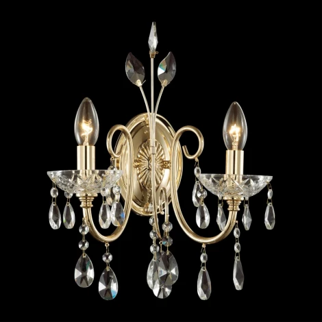 Бра Odeon Light Versia 4977/2W (220V, хрусталь, подвески, подсвечник, свеча)