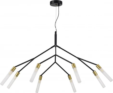 Подвесной светильник Evoluce Kaito SLE1129-403-08 Черный, латунь/Белый G9 8*5W (220V, на тросе)
