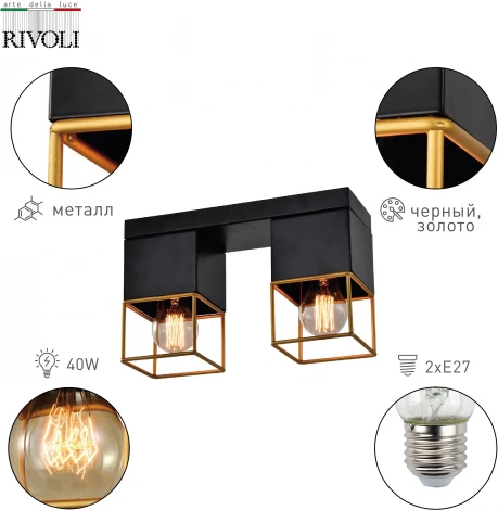 Светильник потолочный Nadin 7049-702 2 х Е27 40 Вт