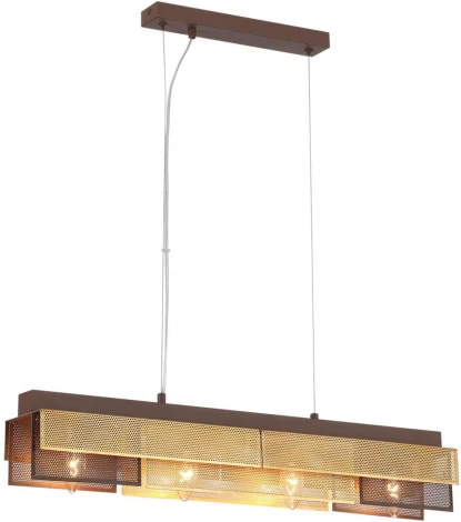 Подвесной светильник Lumion Dana 8005/4A кофе/кофе, золотой металл/металл Е14 4*40W 220V (на тросе)