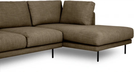 Диван Ricadi угловой ОГОГО (арт.727520), (Ткань,Рогожка/Коричневый)