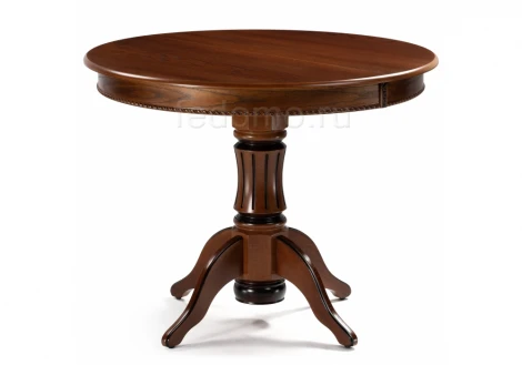 450816 Обеденный стол из дерева Woodville Павия 100 орех / коричневая патина 450816