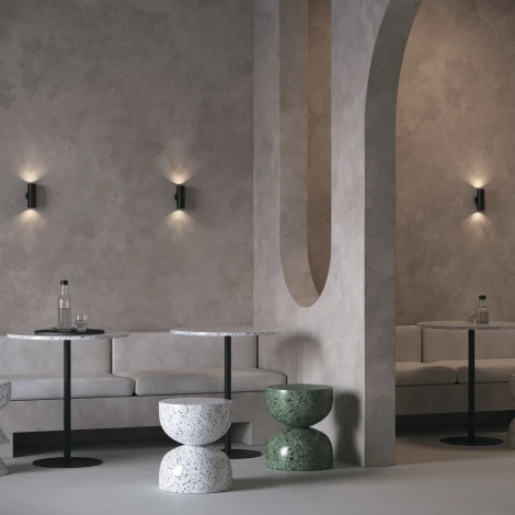 Настенный светильник (бра) FOCUS S GU10х2 10Вт IP 20 Maytoni Technical C068WL-02B (220V, круглые)