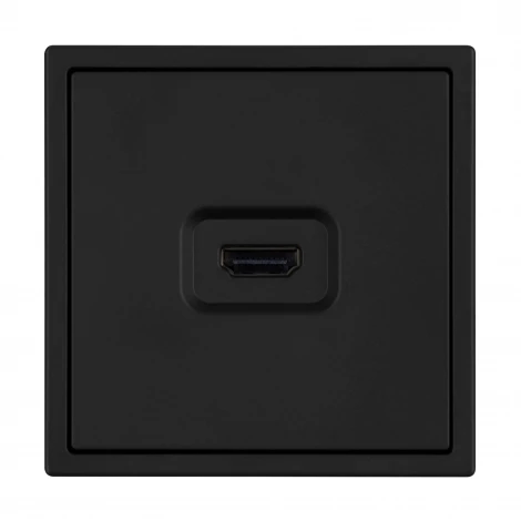 Механизм HDMI розетки SCT-NOBE-MHD1-SFPL-BK (Arlight, Черный оникс) 061841
