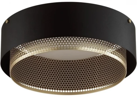 Потолочный светильник круглый Sonex Antey 7692/48L металл/акрил/белый/черный/шампань LED 48Вт 3000-6000K D410 IP20 пульт ДУ (220V, круглые)