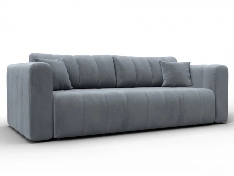 Диван прямой Лига-062 НПБ (ДСП,Фанера,ХДФ/Пластик/Велюр/Серый) Лига Диванов 130278