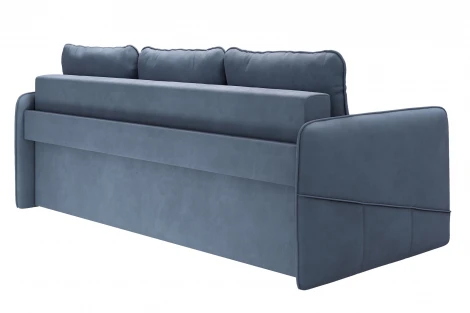 Диван тканевый прямой синий D1 Слим AAA4008022 Velutto 48