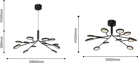 Подвесная/потолочная люстра F-Promo Mugs 4252-12P (LED, 220V, на проводе)