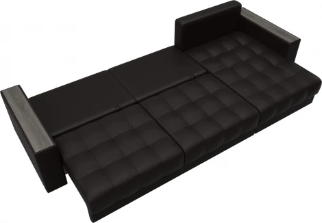 Диван угловой с декором Лига-049 НПБ Лонг Лига Диванов (Экокожа) арт.128306