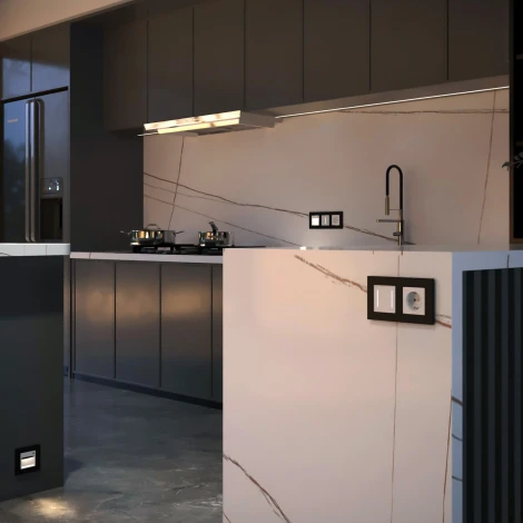 Сенсорный выключатель двухклавишный с подсветкой (белый) Werkel W4522001 (a063598)