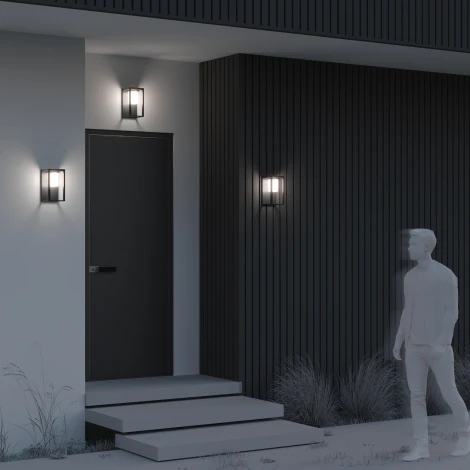 Настенный уличный светильник на солнечной батарее Maytoni Shatter OSL457WL-L2GF3K (LED, датчик движения, IP54)