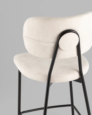 Стул полубарный Ханна иск.замша молочный 2 шт. Stool Group УТ000042797