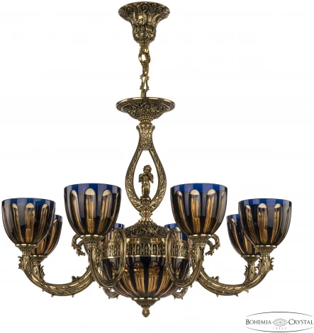 Подвесная люстра Bohemia Florence 71409P/8/210 GB P1 U Amber-Blue/H-1H FA4S