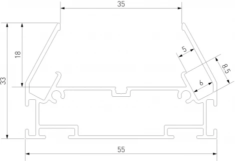 Алюминиевый профиль для монтажа в натяжной потолок однофазного шинопровода черный 2м Basic System Elektrostandard 85234/00