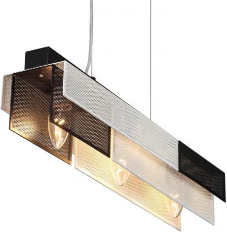 Подвесной светильник Lumion Dana 8004/3A черный/белый, черный металл/металл Е14 3*40W 220V (на тросе)