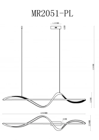 Подвесной светильник светодиодный MyFar Marry MR2051-PL (220V)