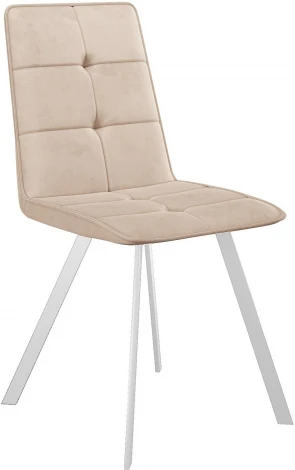 Стул DikLine 280 B03 BEIGE, ножки белые