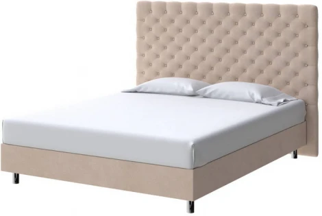 PROxSON Кровать Paris Boxspring Standart (Ткань: Велюр Monopoly Миндаль (111)) 180x200