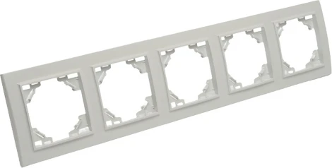 Рамка на 5 постов (белый) Stekker Эрна 39620