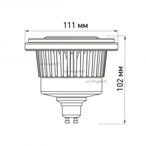 Лампочка светодиодная таблетка прозрачная GU10 15W 4000K Arlight FORT 026881