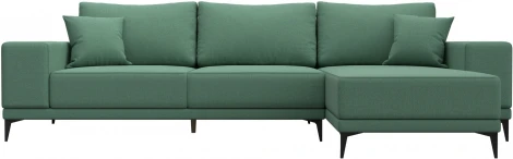 Диван угловой Льюес правый (Зеленый/Рогожка) Лига Диванов арт.124722