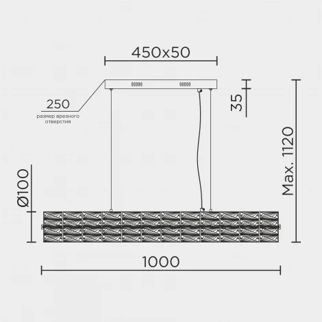 Подвесной светильник светодиодный хрустальный Modelux ML.340.1000 CR