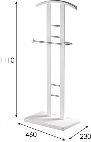 Вешалка костюмная ГАЛАНТ 321 металлик/белый Mebelik арт.008996