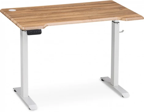 Компьютерный стол Маркос с механизмом подъема 120 (Маркос с механизмом подъема 120х75х7б белый / вотан дуб) Notta арт.578482