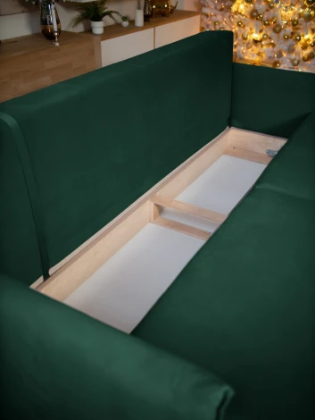 СКАНДИ Диван тканевый прямой изумрудный D1 furniture арт.AAA41309011