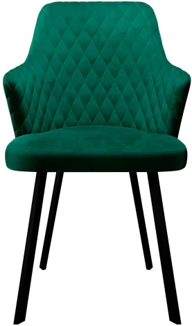 Стул DikLine 345 K13 изумруд, ножки черные арт.00-00076159