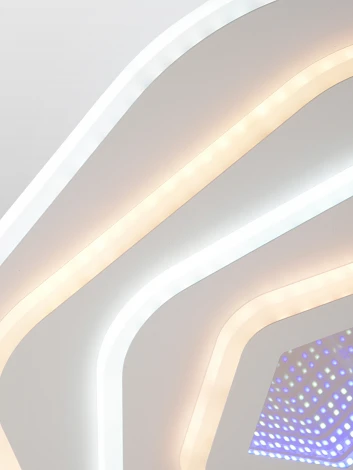 Потолочная люстра светодиодная с пультом ДУ 75W, белый, LED Natali Kovaltseva Palace LED LAMPS 81111/4C (регулировка яркости, 220V)