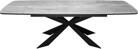 Стол DikLine KM160 мрамор С31 (керамика серая глянец)/опоры черные 00-00068380