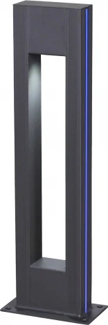 Наземный уличный светильник Kink Light Грайни 09208-F(220V),16(05) серый, с декоративной синей подсветкой 220V Led 5W (IP65)