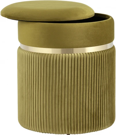 Пуф Миранда с ящиком велюр оливковый УТ000035333