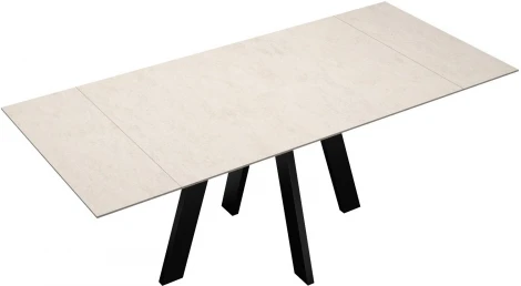 Стол DikLine DM140 Хромикс белый/опоры черные арт.00-00072818