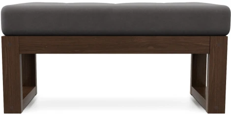 Банкетка Arsko Амбер орех серый велюр