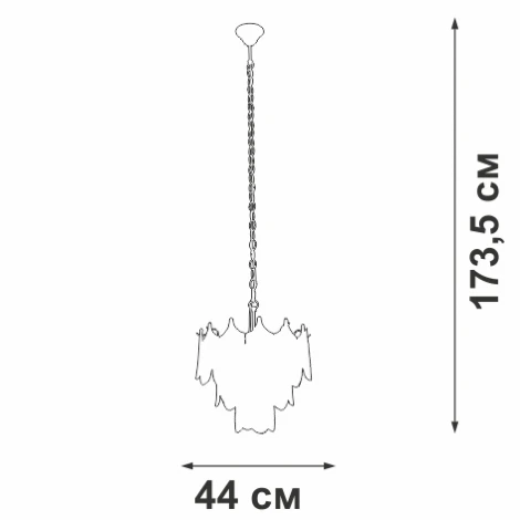 Подвесная люстра Vitaluce V58120-8/5, 5xE14 макс. 40Вт V58120-8/5 (220V, на цепи)