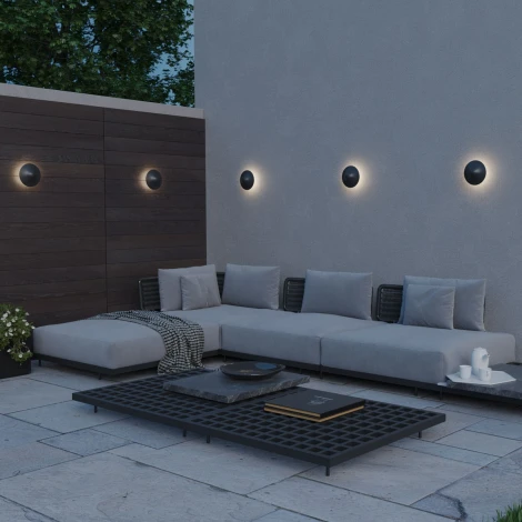 Настенный светильник уличный Novotech Fung 359301 STREET черный IP65 LED 7W 4000K 220V (круглые)