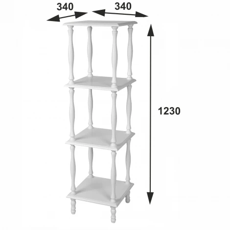 Этажерка П 8 белый от фабрики Mebelik