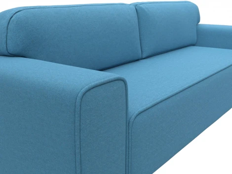 Диван прямой Лига-029 (Голубой/Рогожка) Лига Диванов арт.123324