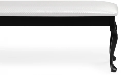 Банкетка Woodville Хиль черная / кожзам белый пунто 515161