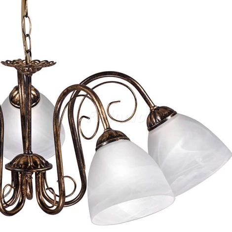 Люстра подвесная Day&Night, 5 плафонов, коричневый с золотом и белым