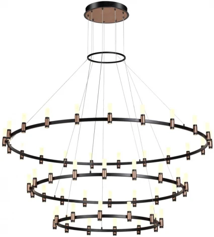 Подвесная люстра ярусная большая Candel 5009/204L Odeon Light (LED, 220V, на тросе)