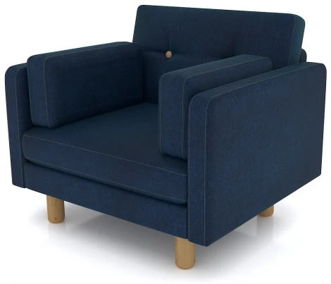 Кресло Arsko Ингвар синий велюр