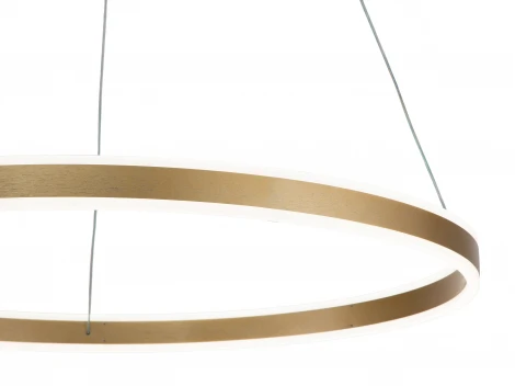 Подвесной светильник Galass V000017L (14001/1P Gold) (LED, 220V, пульт управления, на тросе, кольцо)